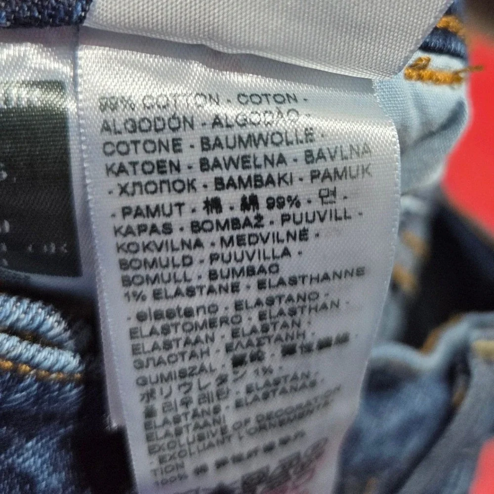 Levi's Ribcage Bell Jeans Womens 27 Blue Big E High Rise Flare Raw Hem 00088